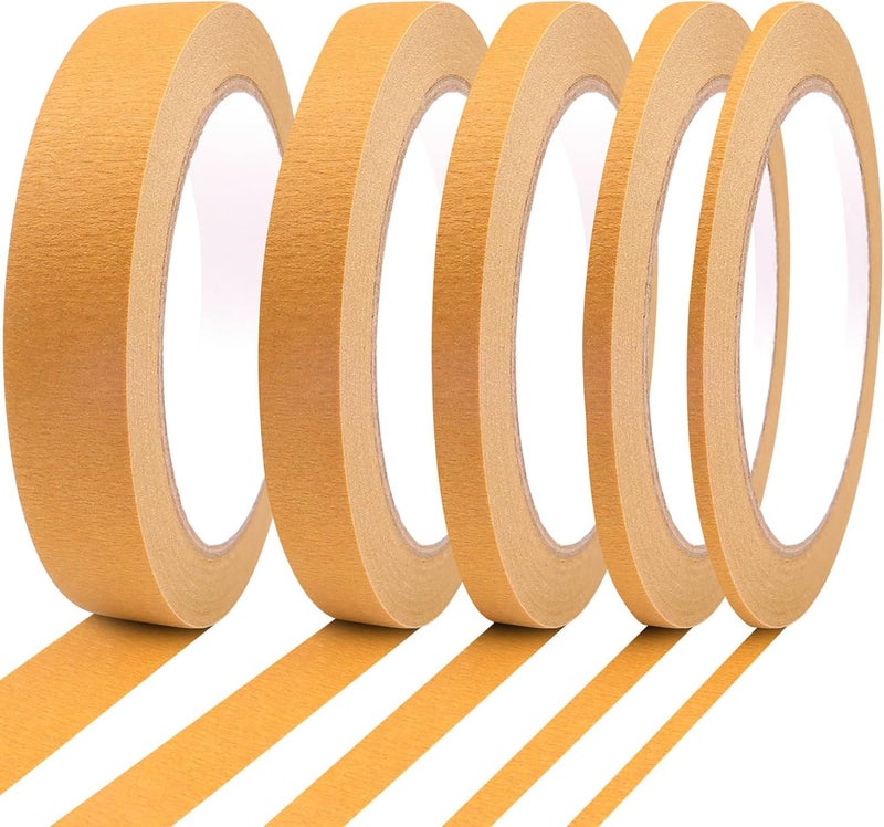 DOAY 5 Rolls Pinstripe Tape - Masking Tape 1/16", 1/8", 1/4", 1/2", 3/4" - Thin Painters Masking Automotive Tape for DIY, Car, Auto, Paint, Art, Tumblers (Brown) - Image 1